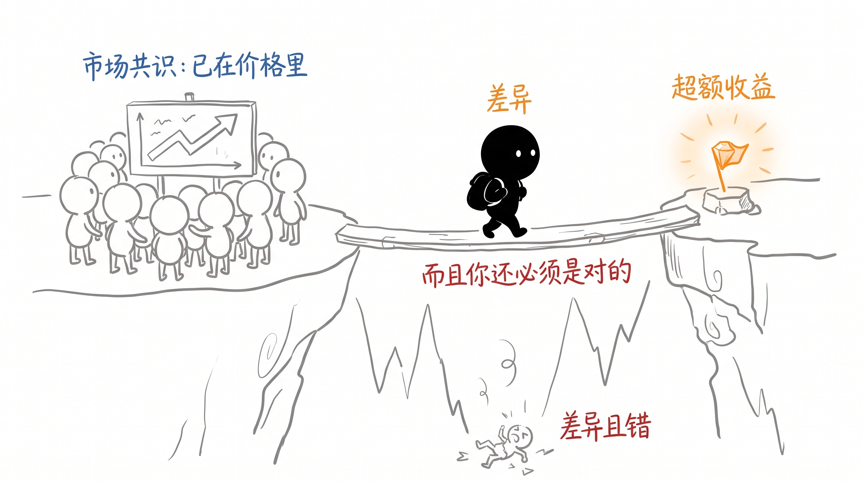 优势 = 差异 × 正确 正文配图