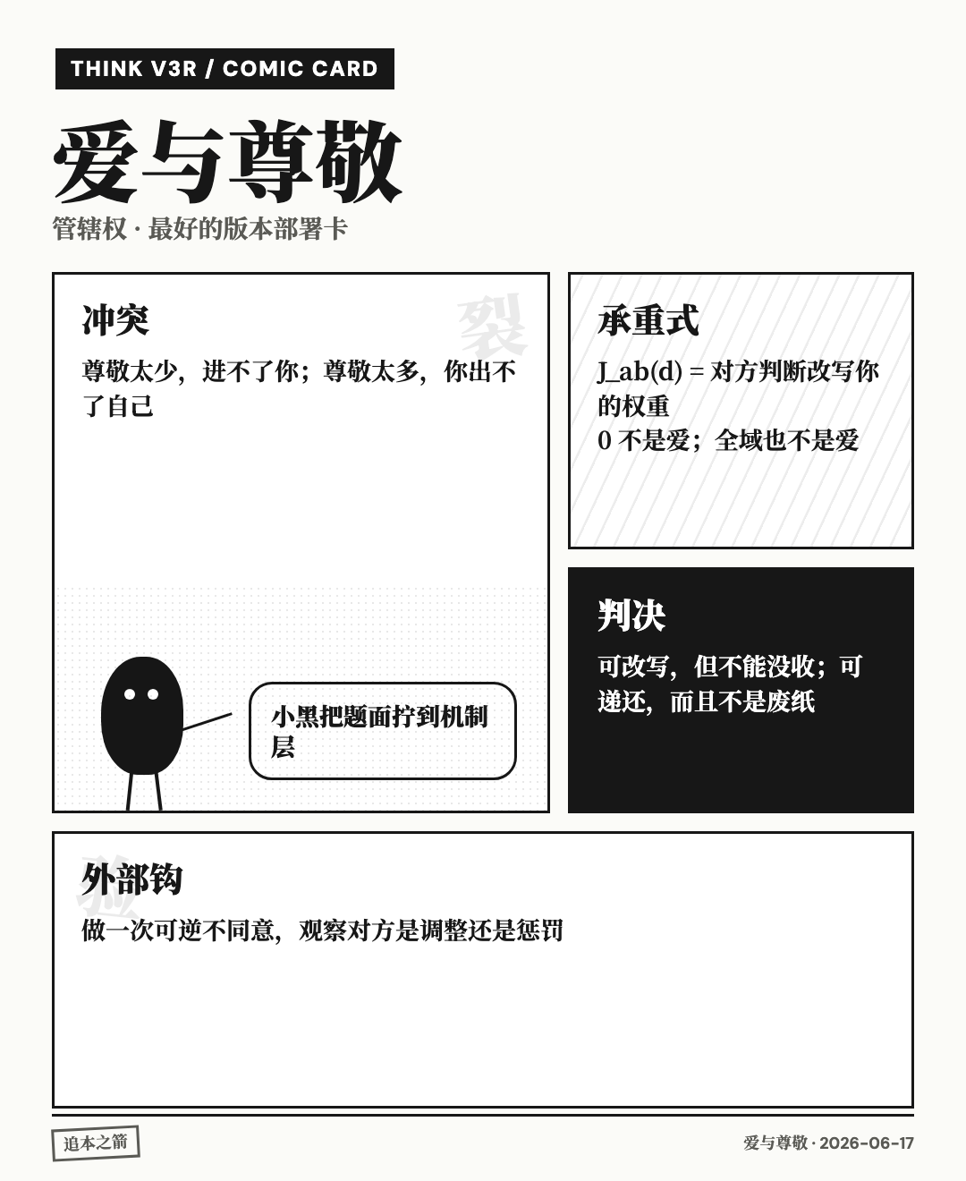 爱与尊敬 漫画卡