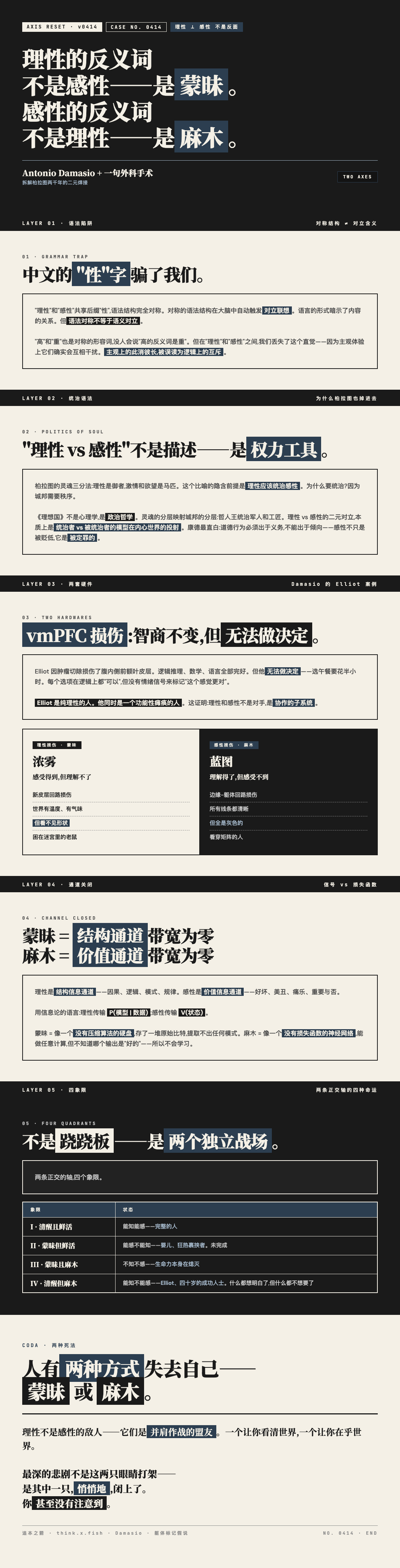 理性与感性的真正反面 漫画卡
