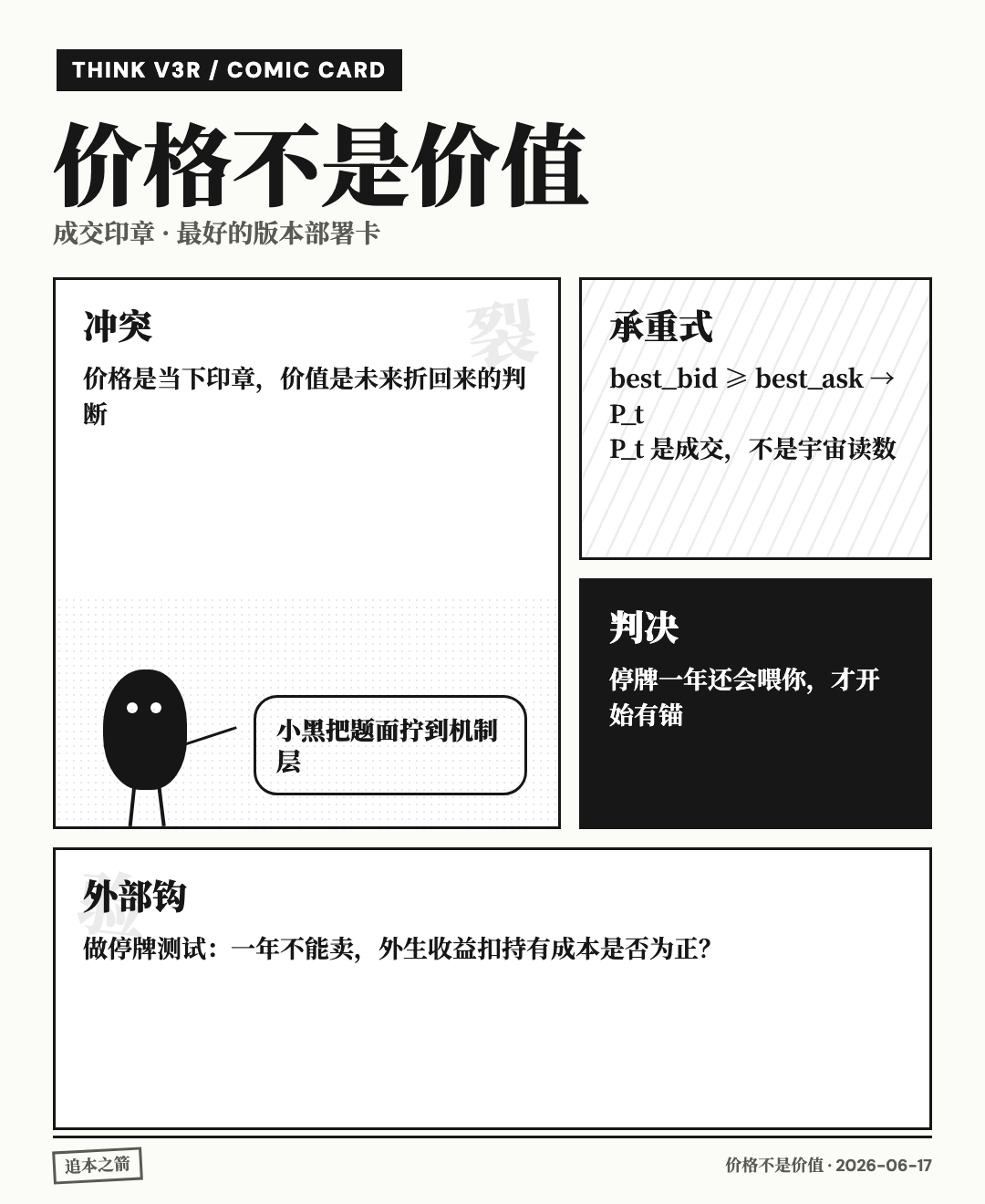 价格不是价值 漫画卡